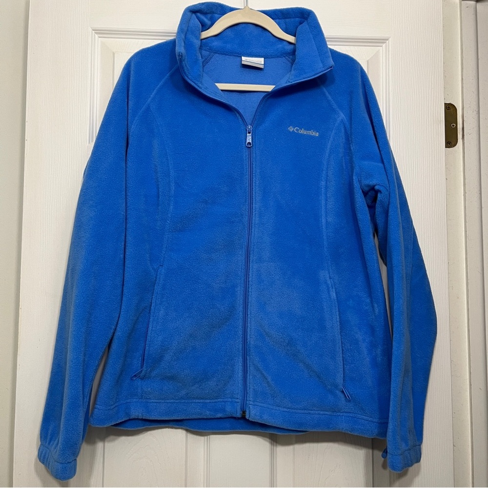 Columbia Women’s Zip-Up Fleece Jacket, Bright Blue, Large